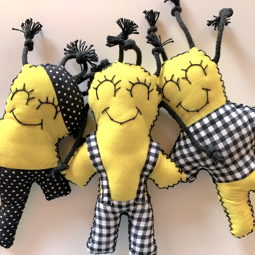 Handmade Dolls New Set of 3. One of a Kind. NWOT Cotton. Brand New.